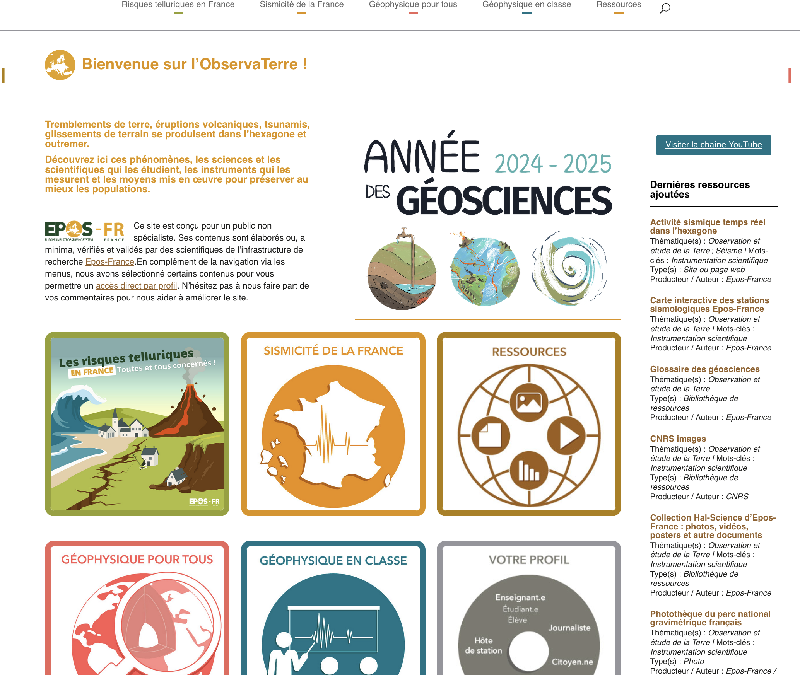 A new version of the ObservaTerre website is online